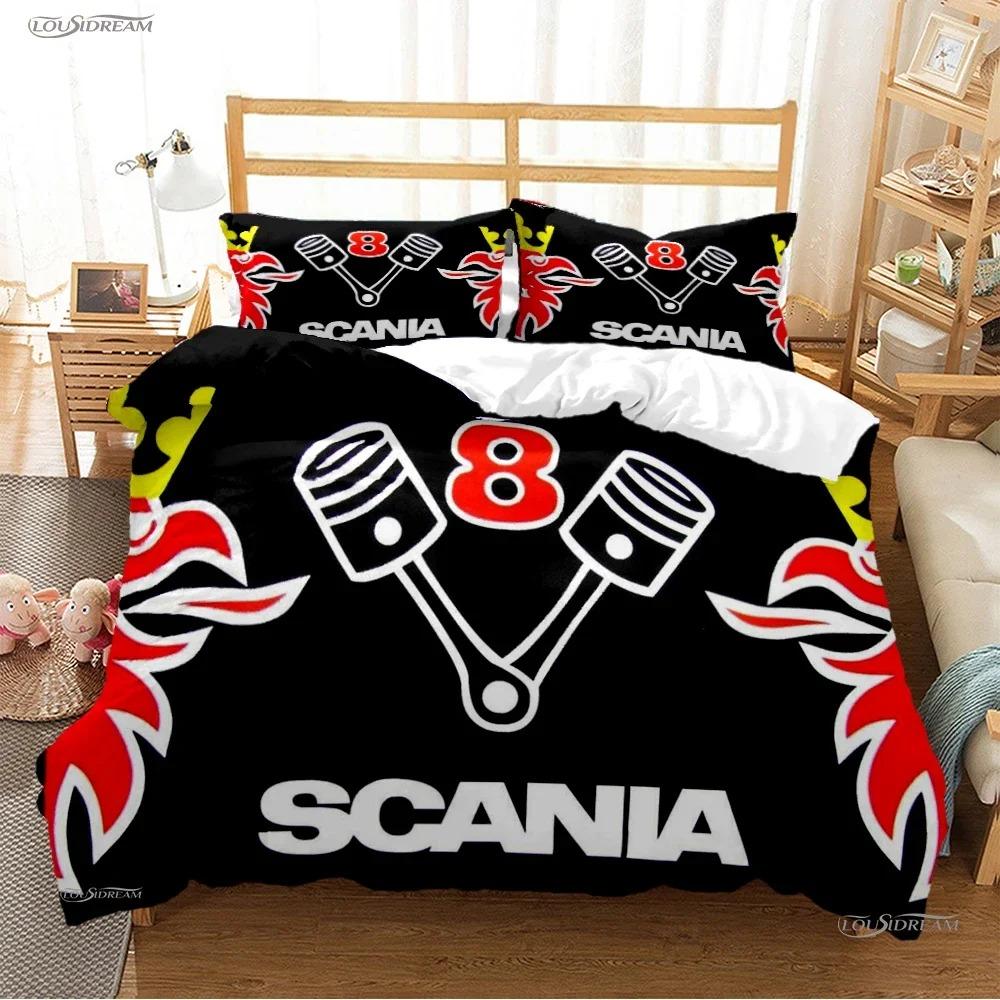 

S-Scania Truck Eagle Head Duvet Cover Comforter Bedding Sets Soft Quilt Cover And Pillowcases For Teens Singledoublequeenking EU Single(135*200cm)3pcs