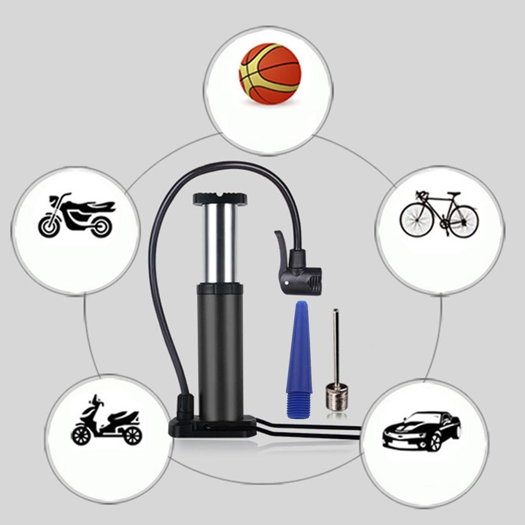 Bicycle Bike Foot Pump Mini Portable High Pressure Floor Inflator Tire Air Pump