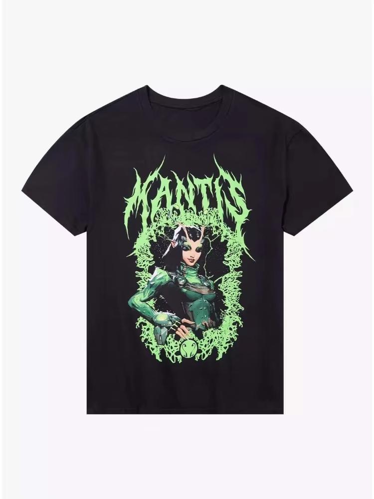 

Marvel Genuine 2026 New Guardians of The Galaxy Rival Mantis Print Plus Size Womens Fashion Short Sleeve Loose Sports TShirt M