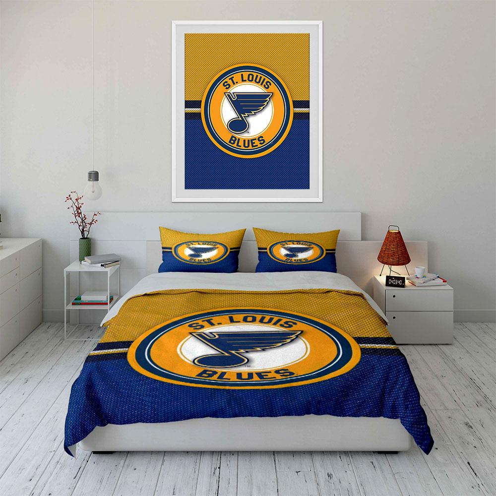 St. Louis Blues Bedding Set Bedding Duvet Cover Set Duvet Cover Pillowcases (1 * Duvet Cover 2 * Pillowcases, without duvet insert)