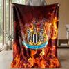 Coperta in Flanella con Stampa del Newcastle United Football, Coperta Morbida Calda Leggera per Divano Letto Campeggio