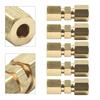 Brass Compression Fitting Connector Union For 3/16 OD Hydraulic Brake Lines 5Pc