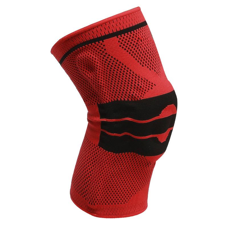 

Мужские и женские наколенники, силиконовые пружинные наколенники, компрессионные рукава для упражнений с мениском M красный