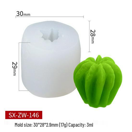 Mi Song Succulent Candle & Soap Silicone Mold for DIY Aromatherapy & Epoxy Crafts