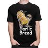 Custom Trendy Garlic Bread Skeleton Evil Skeleton Funny Meme T Shirt Men Pure Cotton Tshirt Leisure Tees Streetwear Tshirts