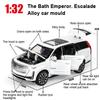 1/32 Model Samochodu ze Stopu Cadillac Escalade Wysoka Symulacja Odlewy Zabawka z Dźwiękiem i Światłem Pojazdy Pull Back Dekoracja Zabawki dla Dzieci