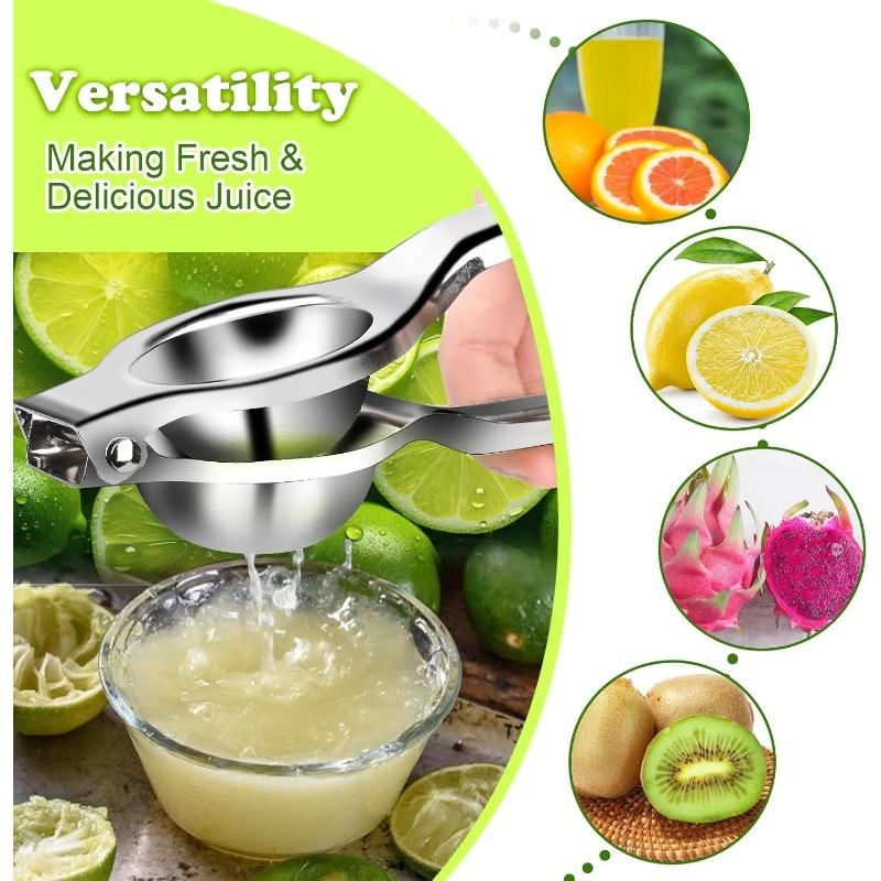 Hochleistungs-Zitronenpresse aus Edelstahl - Manuelle Zitruspresse für Zitrone, Orange & Limette Mühelose Handpresse Fruchtsaftbereiter