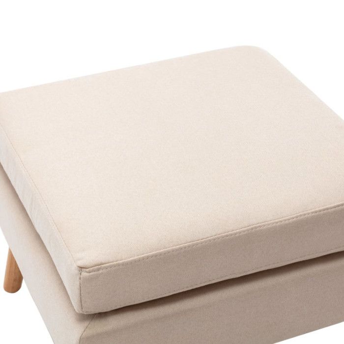 VidaXL Repose-pied Crème Tissu