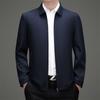 Spring 2026 Men's Lapel Casual Jacket - Middle-aged Dad Business Coat
