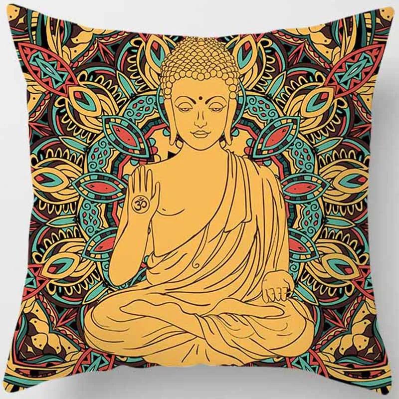Mysterious Vintage Religious Yoga Symbol Pillowcases Home Decor Housse De Coussin Cojines Decorativos Para Sofá Poduszka