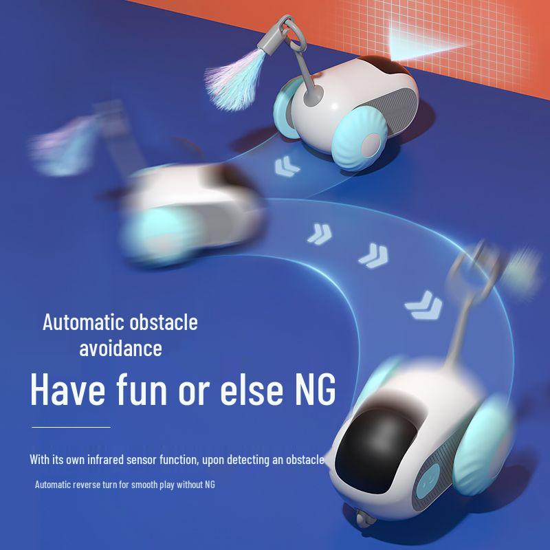 Smart Cat Racing Car Toy: Self-Entertaining Remote Control with Gravity Mouse Stick for Cats