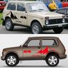 4 adet araba kapı yan çıkartmalar Lada Niva için 4x4 Tuning aksesuarları Off Road dağ grafik şekillendirici vinil Film çıkartmaları
