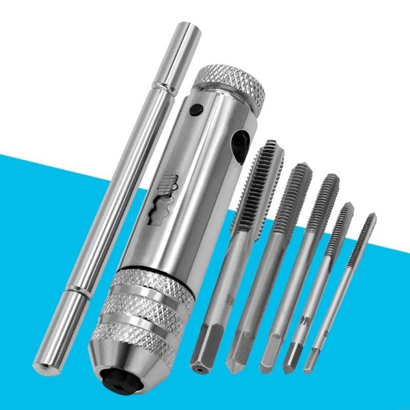 H7EE Adjustable Ratcheting Wrench Manual Tap Wrench Set T-Handle Ratcheting Tap Wrench
