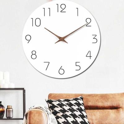 Wall Clock 10 Inch Silent Non Ticking Wood Wall Clocks Wooden Modern Simple Minimalist Hanging Wall Clock for Interior Clock