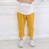 Spodnie dziecięce chłopięce dziewczęce letnie jednokolorowe lniane spodnie plisowane dziecięce spodnie do kostek dla niemowląt swobodne spodnie haremowe