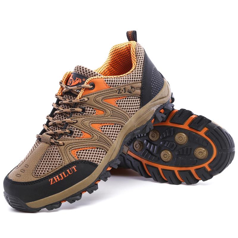 

Spring/Summer Outdoor Hiking Shoes: Breathable Shock-Absorbing Casual Sneakers for Couples 41 коричневый/оранжевый