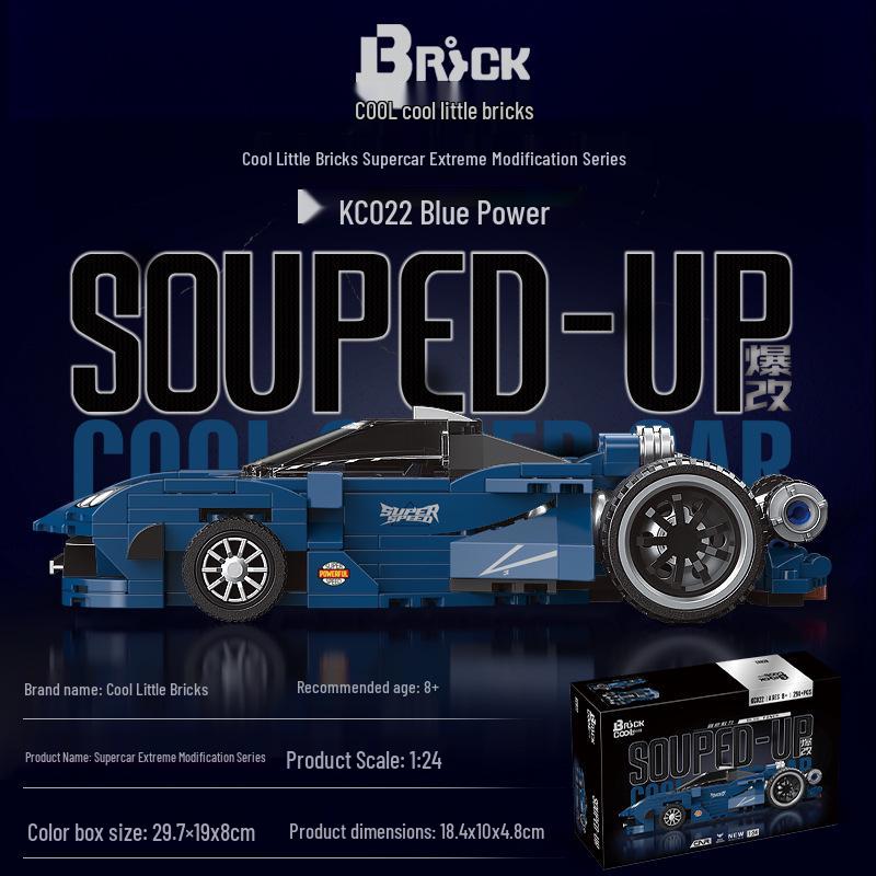 

Cool Mini Bricks Supercar KC019-022: Extreme Sports Car Racing Model Building Toy Gift