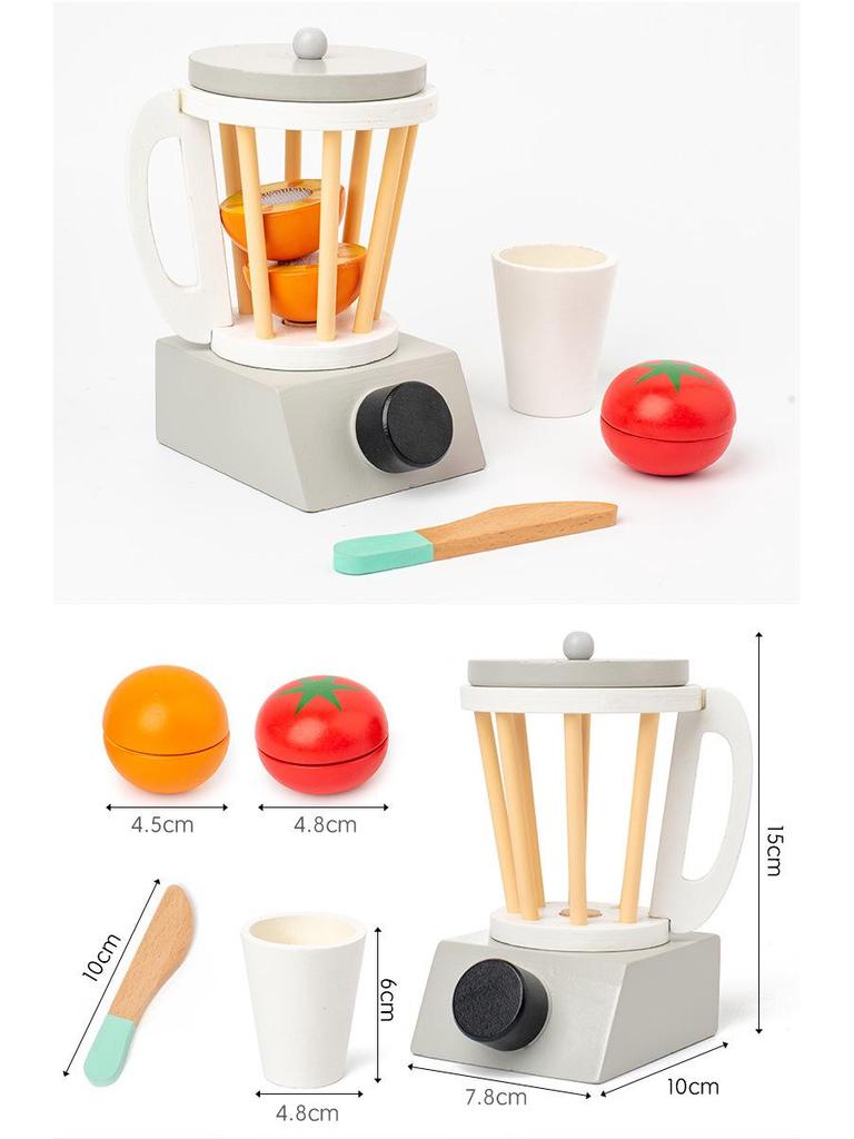 Wood Kids Play Kitchen Set: Pretend Cooking Toy for Boys & Girls, Ideal Birthday Gift