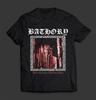 Camiseta Bathory Hammerheart 1990 Thrash Metal Black Metal Viking Metal Tops Unisex Algodón Manga Corta Streetwear