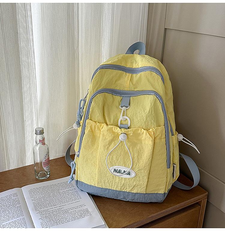 Schoolbag Backpack Women's 1011 Summer New Trend Middle School Student School Bag Large Capacity Short Trip Lightweight Travel Bag