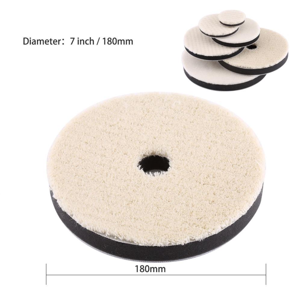 3PCS Wool Waxing Wool Pad 5 Inch/6 Inch/7 Inch Auto Detailing Pad Wool Polishing Pad  Auto Detailing
