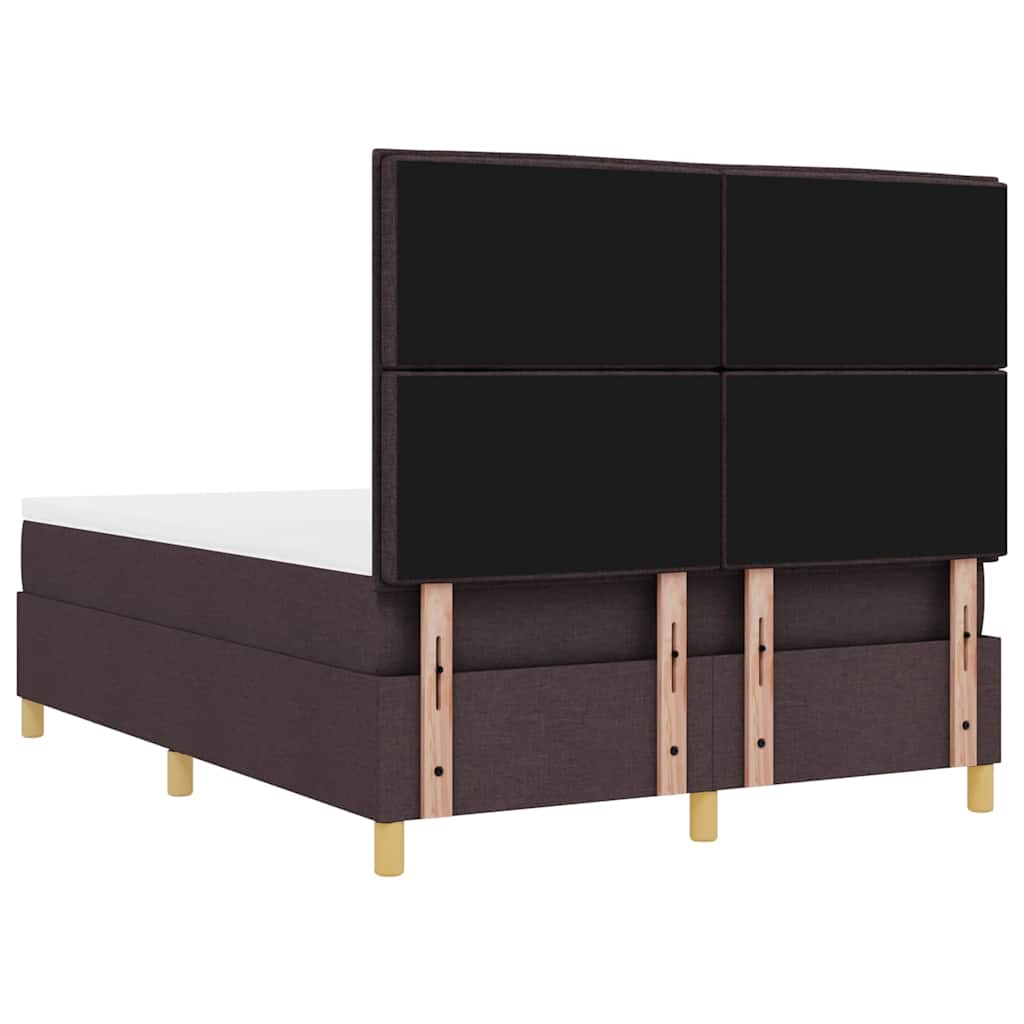 Boxspring bed with headboard Dark Brown 200 x 160 cm Fabric