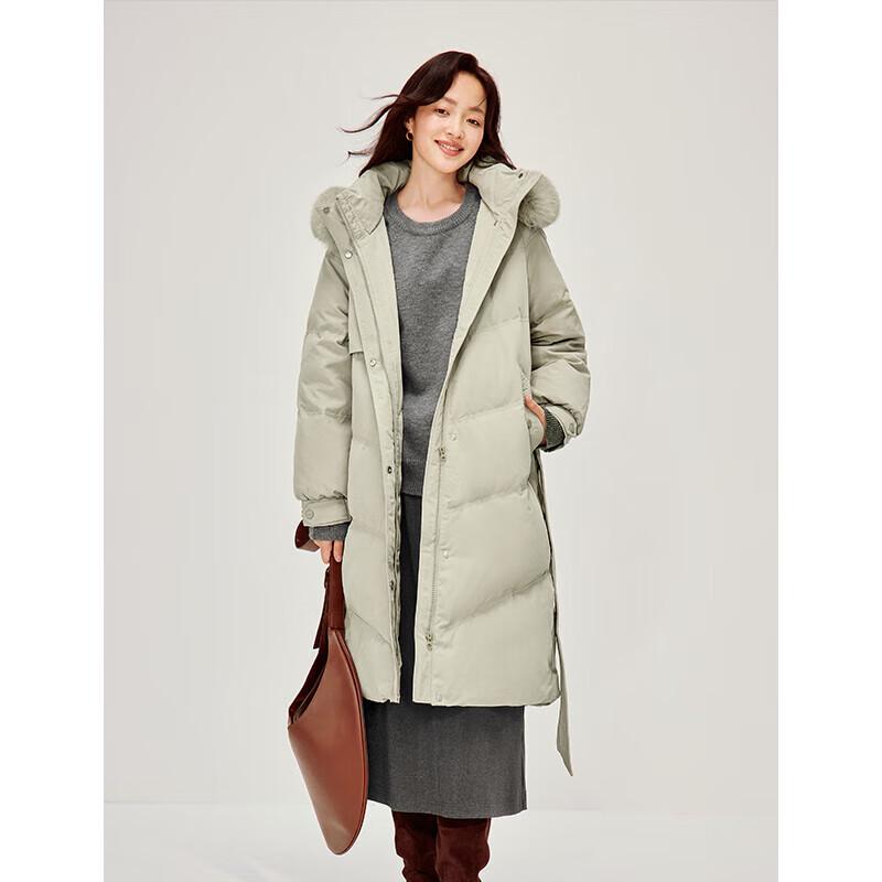 INMAN Women's Long Goose Down Hooded Winter Coat