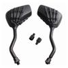 Chrome 8mm/10mm Motorcycle Skull Skeleton Rearview Side Mirrors Compatible with Honda Yamaha Kawasaki Suzuki Aprilia
