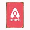 Vintage Airbnb Logo 1 Metallskilt Plakat Veggdekor Kino Stue Veggmaleri Morsomt Blikkskilt Kjøkken Soverom Kafé Bar Pub Stue
