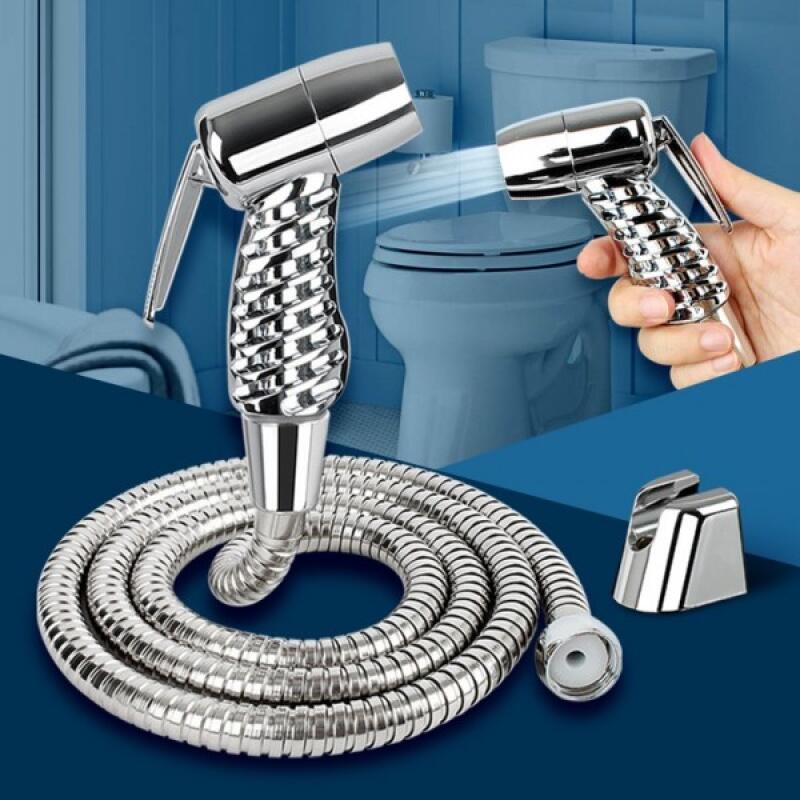Minigun set bathroom spray gun toilet shower One-touch metal hose mini gun set 1.5M