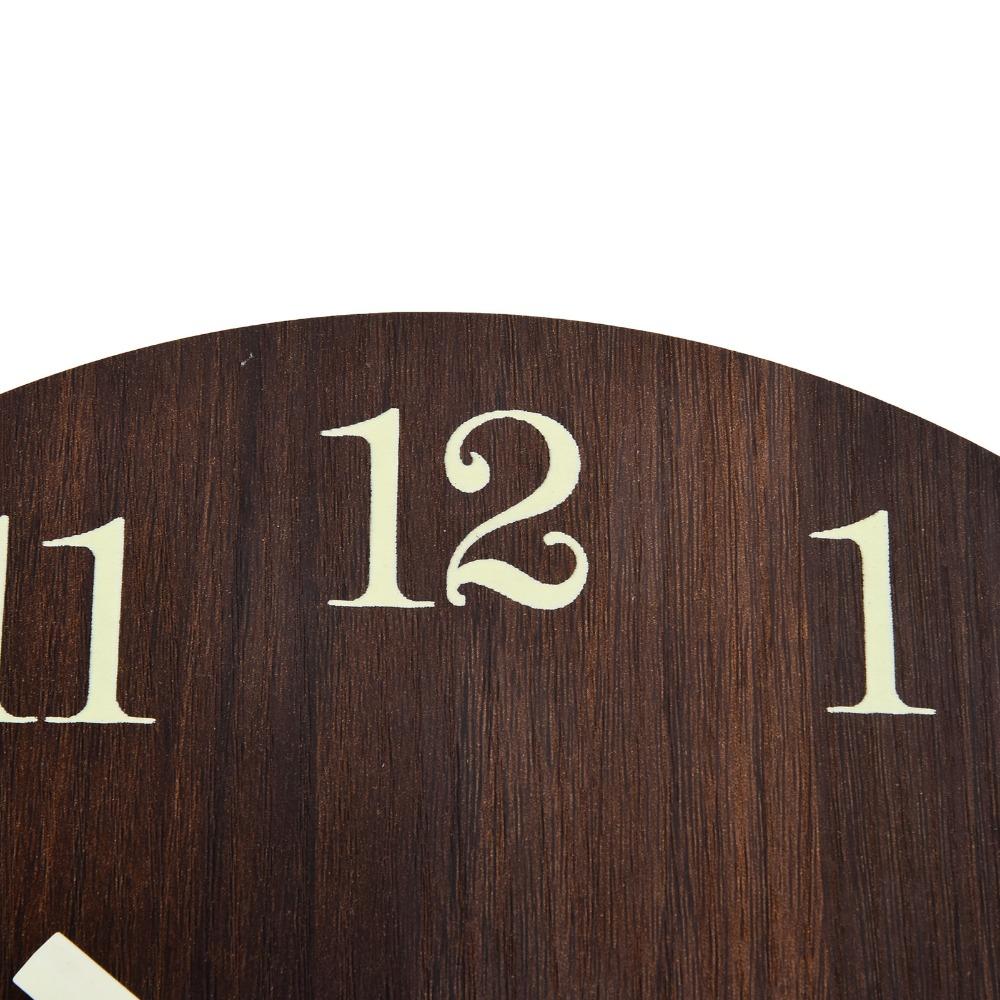 Wood Wood Wall Clock Quartz Movement Wall Hanging Clock Retro Style Rustic Wall Clock for Office