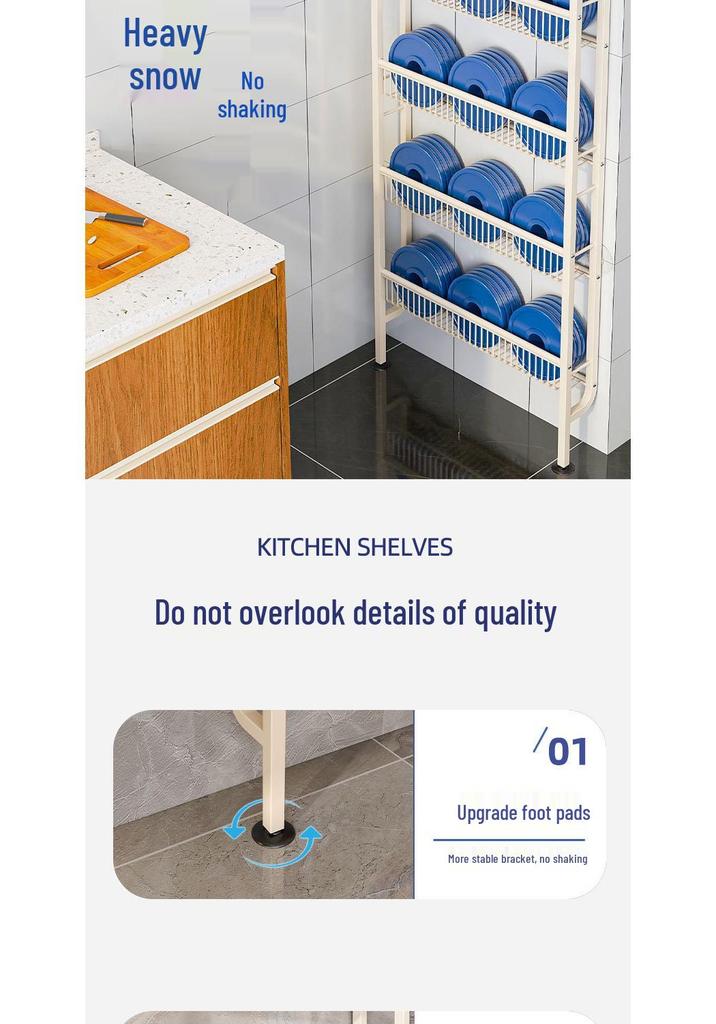 Multi-layer Wall-Mounted Kitchen & Bathroom Storage Rack