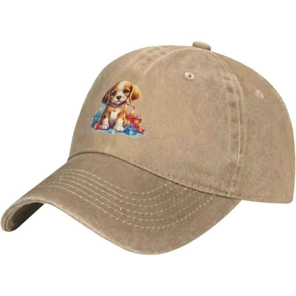 Beagle Puppy In Xmas Lights Hat for Men Baseball Hats with Design Hat