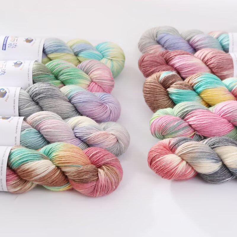 Soft, Skin-Friendly Medium-Thick Hand-Dyed Wool Yarn for DIY Knitting Projects - Perfect for Scarves and Coats