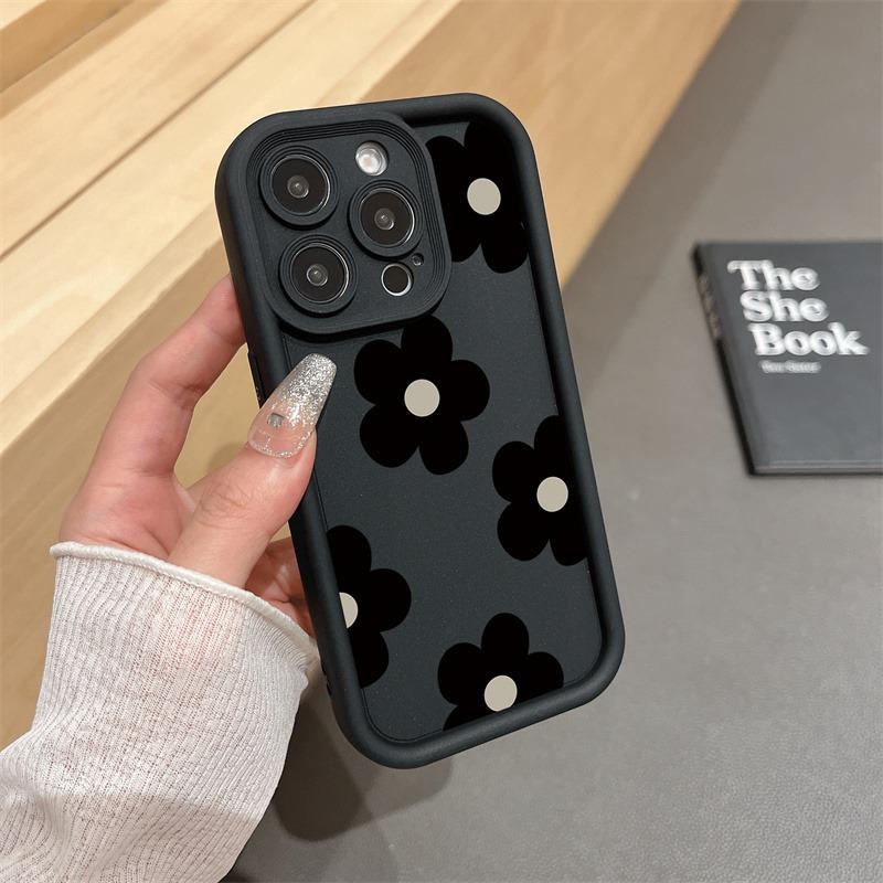 1PC Minimalist Floral Design Durable Phone Case, Suitable for iPhone 17, 16, 15, Plus, Pro, Max Series Phones - Can Be Used As a
