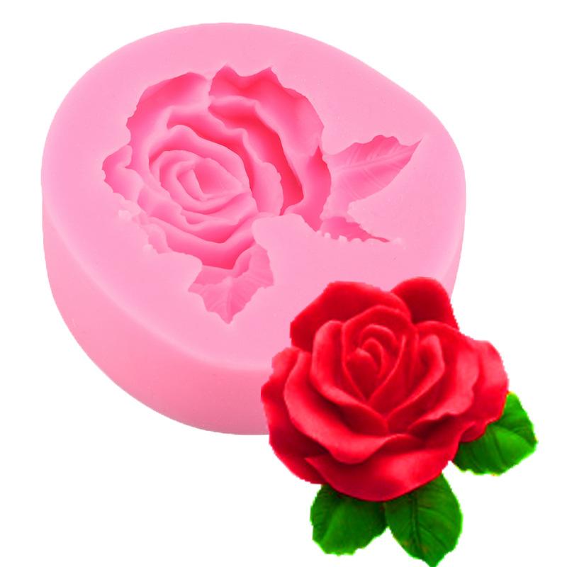 3d Large Bloom Rose Silicone Cake Molds Flower Fondant Mold Cupcake Jelly Chocolate Decoration Baking Tool Moulds Resin Molds
