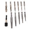 11Pcs Screw Extractor Set Kit with Tap Extension Bar Adapter 1 4in Hex Shank Storage Box