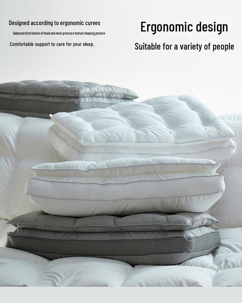 Luxus Satin Baumwolle & Seide Kissen: Ultra-weiche, bestickte 2-in-1 Nackenstütze Schlafhilfe