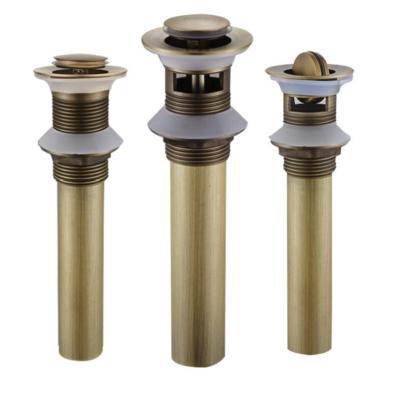 Drain Antique Brass Bathroom Faucet Small Pop up Vessel Wash Basin Sink Drain (Black,Brass) чёрный