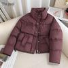 Women's Stand Collar 90% Down Short Puffer Jacket