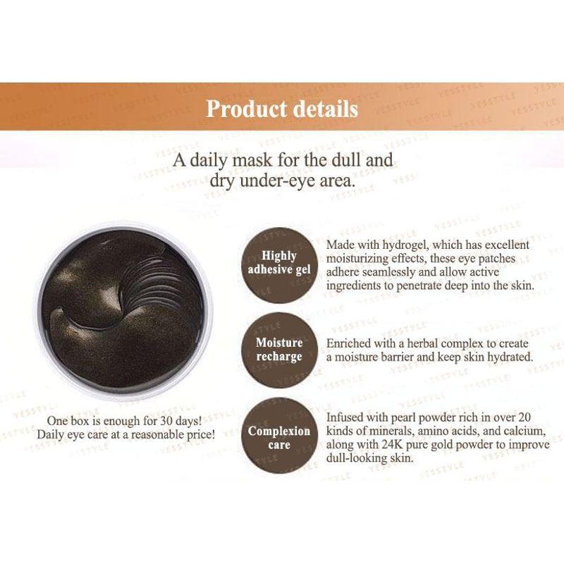 Petitfee Black Pearl & Gold Eye Patch 60pcs