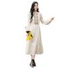 Xiangying Women's Ethnic Embroidered Tie-Neck Dress