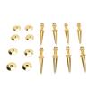 8Pcs Speaker Spikes Copper Shockproof Isolation Foot Set with Base Pad Adjustable Height for Subwoofer Turntable