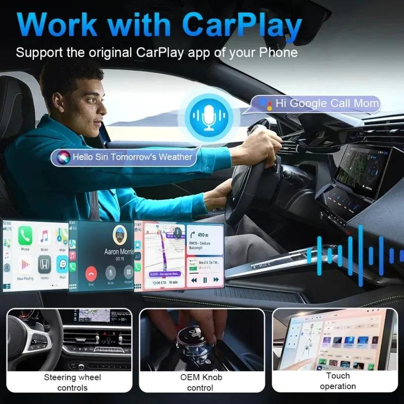 New Adapter 2in1 Mini CarPlay Box Wired To Wireless CarPlay&Android Auto Bluetooth WiFi Connect Plug&Play for Original Cars