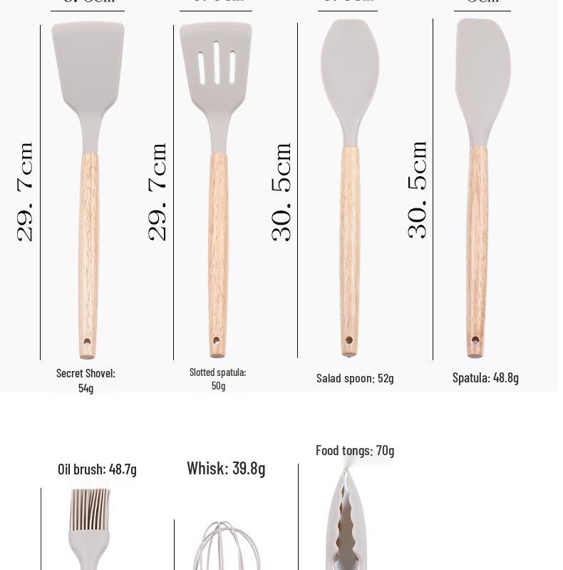 Silicone Non-Stick 12-Piece Kitchen Utensil Set with Storage Bucket