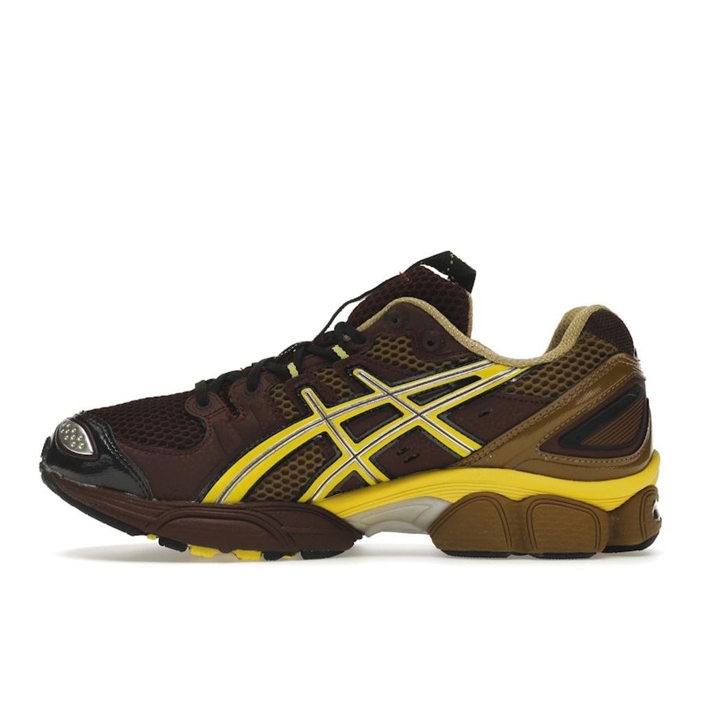 Kiko Kostadinov X ASICS UB3-S Gel Nimbus 9 Rum Raisin Unisex Sneakers Red Green-Sheen 1201A442-600