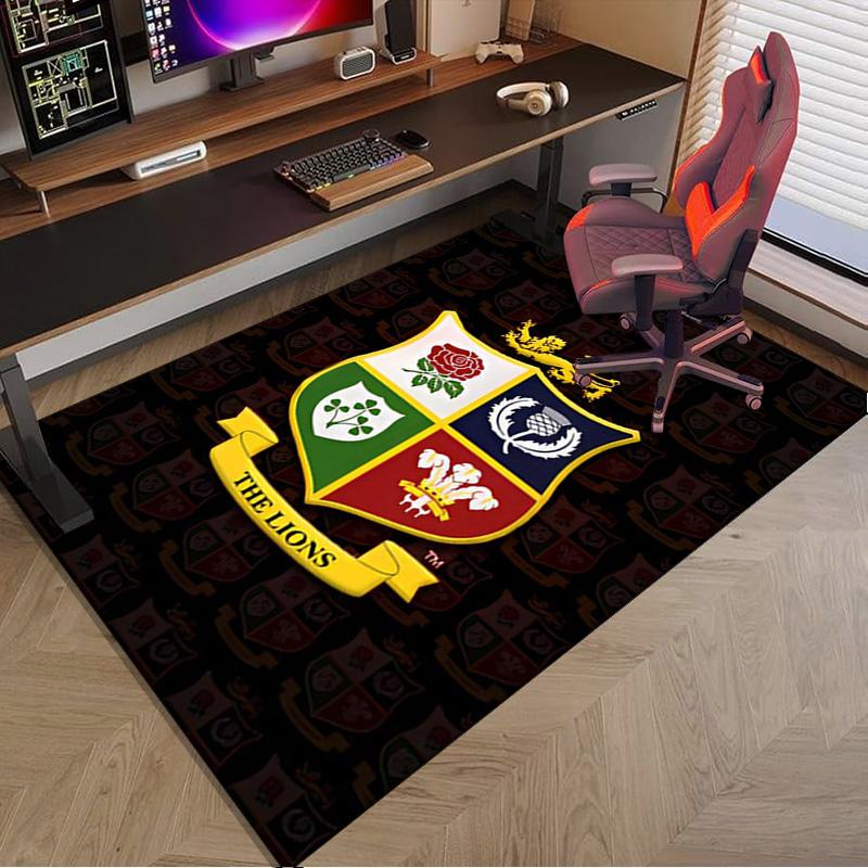 British & Irish Lions Area Rug Office rug, Chair Rug, Decor Carpet Livingroom bedroom Mat, Large Size Fan gifts Christmas gifts