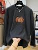 Plus Size 240 Jin Pumpkin Print Thermal Long Sleeve Women's Warm Shirt for Autumn Winter
