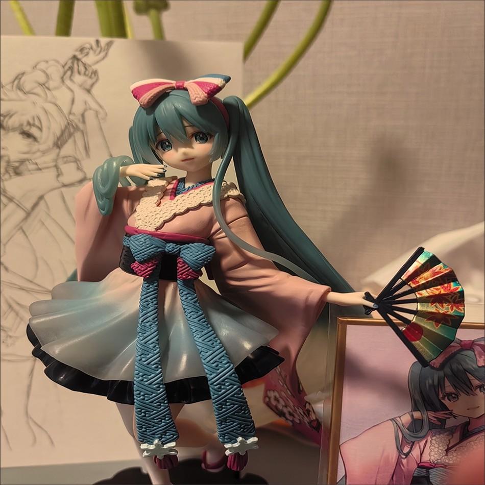 The Anime Figure Cherry Blossoms Dress Action Figures Kawaii Swimsuit Vocaloid Pvc Collectible Model Toys Girl Gift