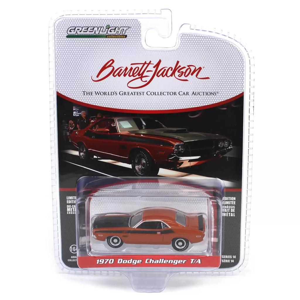 Greenlight Dodge Challenger 1970 Orange Challenger Barrett Jackson GREENLIGHT 1/64 T/A [Used]